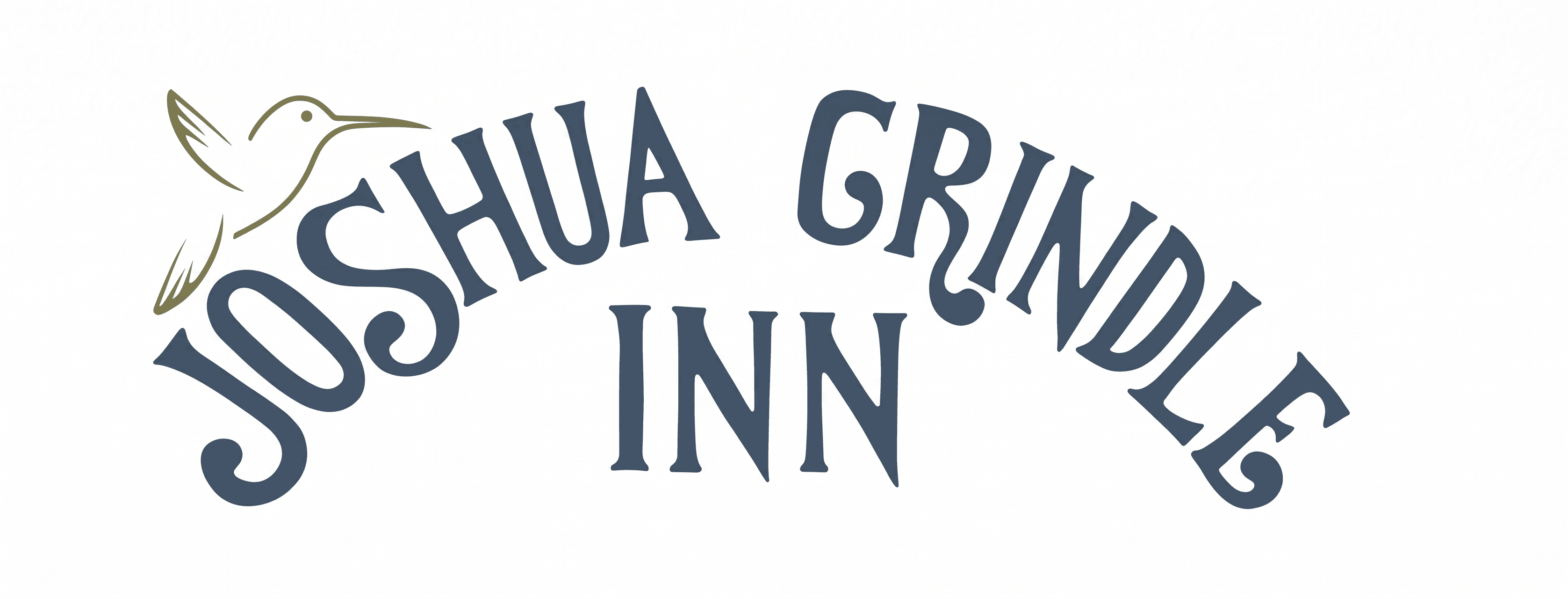 Logo of Joshua Grindle Inn featuring a stylized hummingbird.