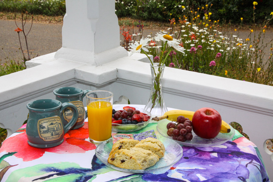 joshua grindle bed and breakfast colorful foods on outdoor table